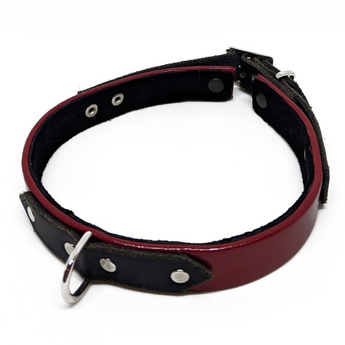 Kitty/Day Red Leather Collar - 17" Adjustable
